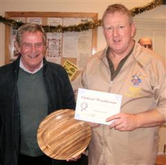 Bill Burden received a commended certificate from Tony Handford